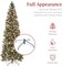 Pencil Christmas Tree Slim Frosted Tree with 250 Lights & Foldable Stand for Space Saving Holiday Decor